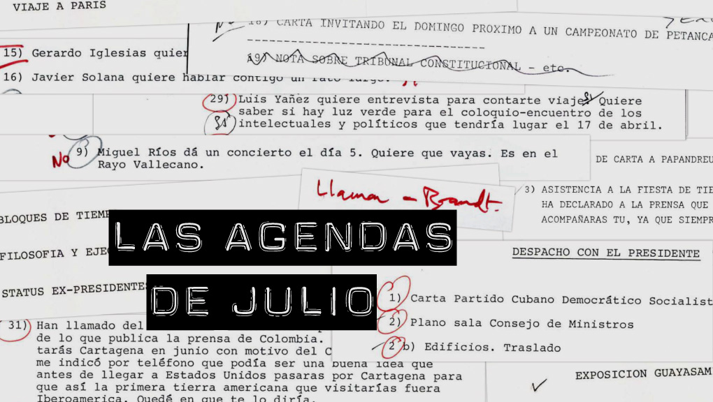 Las agendas de Julio